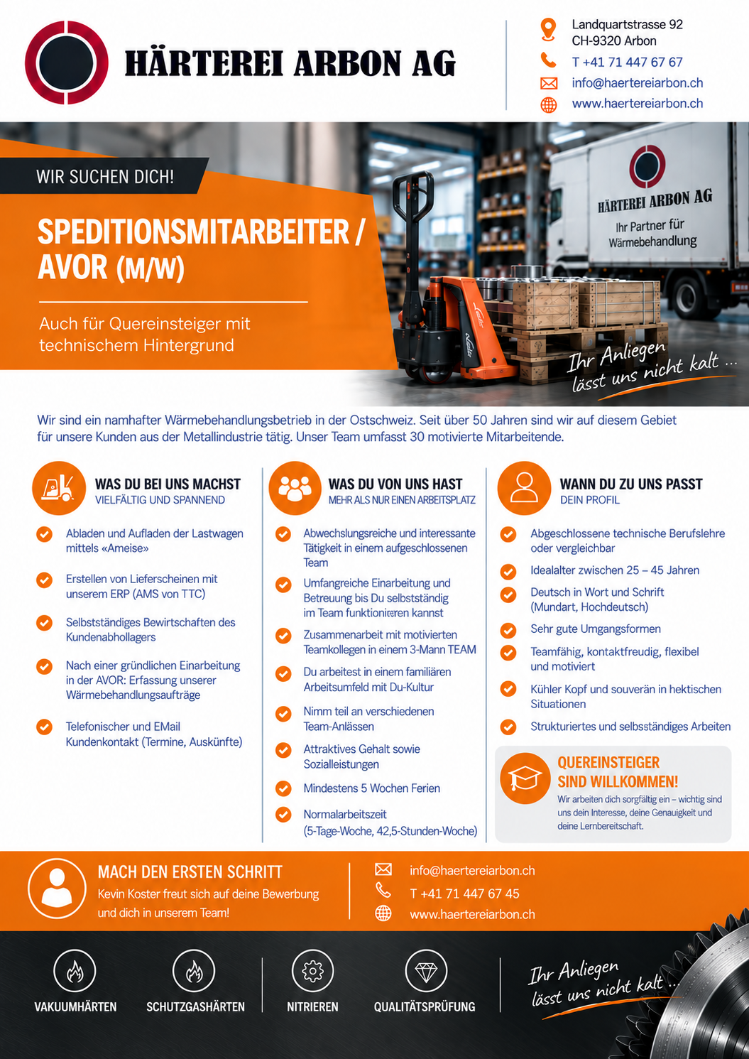 Verstärkung Speditionsmitarbeiter / AVOR